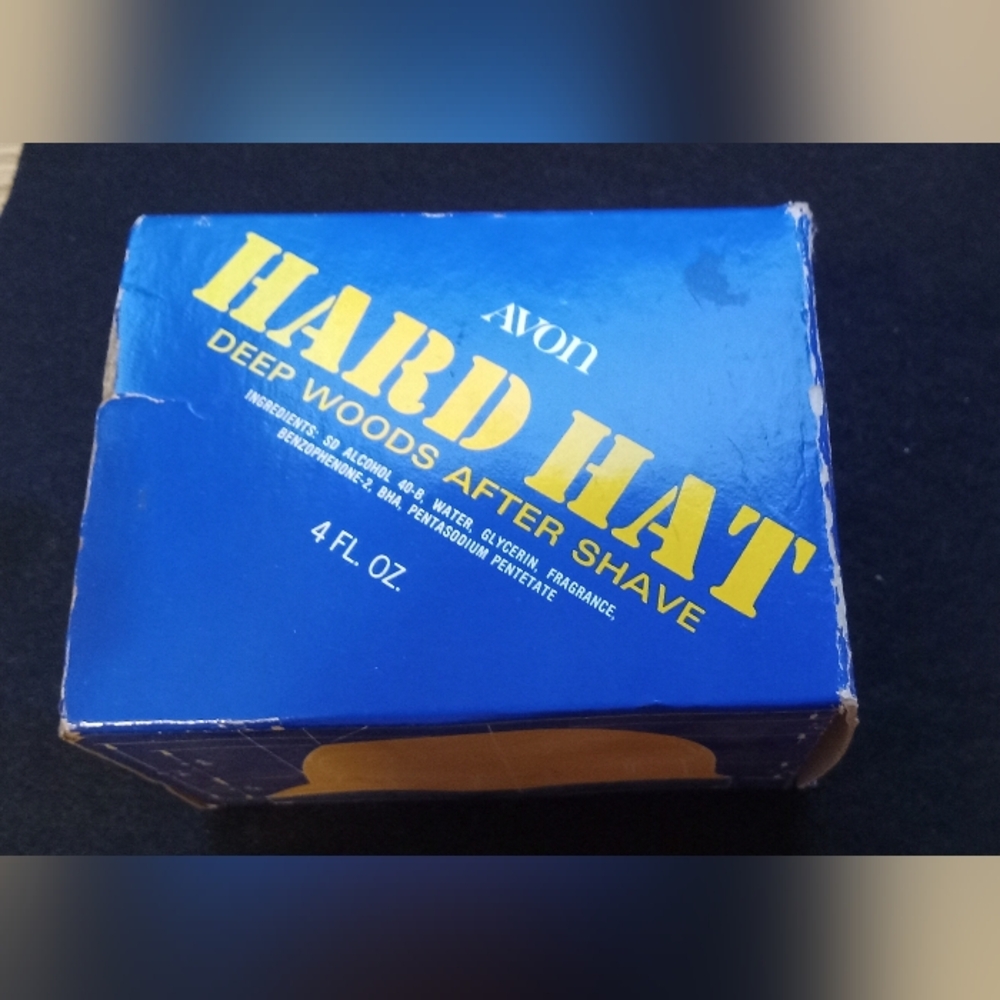 Avon Hard Hat After Shave in Blue and Yellow New